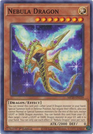 Nebula Dragon - MP20-EN159 - Common 1st Edition 2020 Mega-Tin: Lost Memories 1st Edition Singles