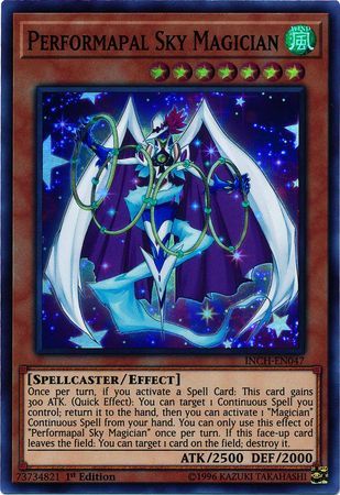 Performapal Sky Magician - INCH-EN047 - Super Rare 1st Edition The Infinity Chasers Singles