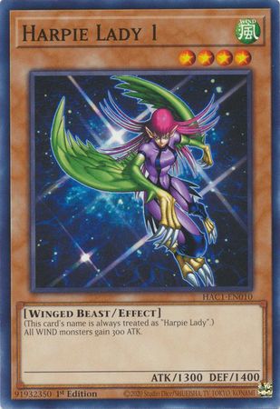 Harpie Lady 1 - HAC1-EN010 - Common 1st Edition Hidden Arsenal: Chapter 1 1st Edition Singles