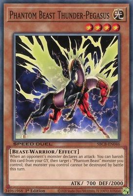 Phantom Beast Thunder-Pegasus - SBCB-EN046 - Common 1st Edition Speed Duel Battle City Box 1st Edition Singles
