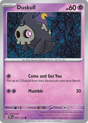Duskull - 035/131 - Common Scarlet &amp; Violet: Prismatic Evolutions Singles