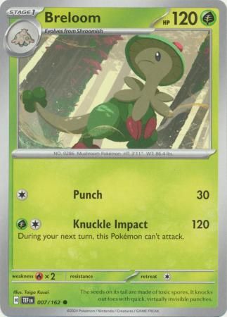 Breloom - 007/162 - Common Scarlet &amp; Violet: Temporal Forces Singles