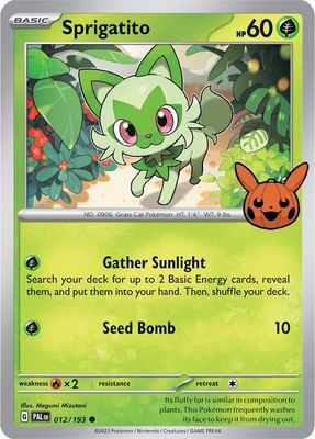 Sprigatito - 012/193 - Trick or Trade BOOster Bundle 2024 (TTBB24)