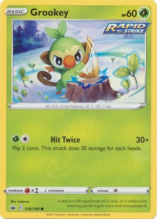 Grookey - 016/198 - Common Sword &amp; Shield: Chilling Reign Singles