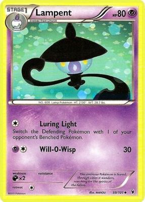 Lampent - 59/101 - Uncommon Black &amp; White 3: Noble Victories Singles