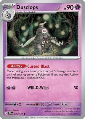 Dusclops - 036/131 - Common Scarlet &amp; Violet: Prismatic Evolutions Singles