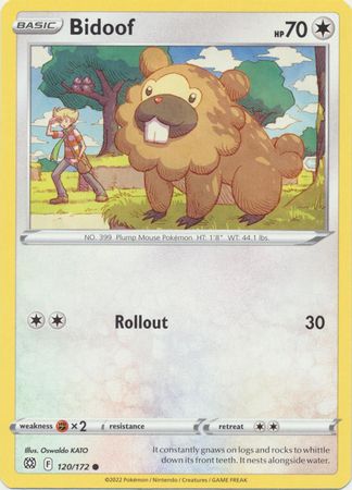 Bidoof - 120/172 - Common Sword &amp; Shield: Brilliant Stars Singles