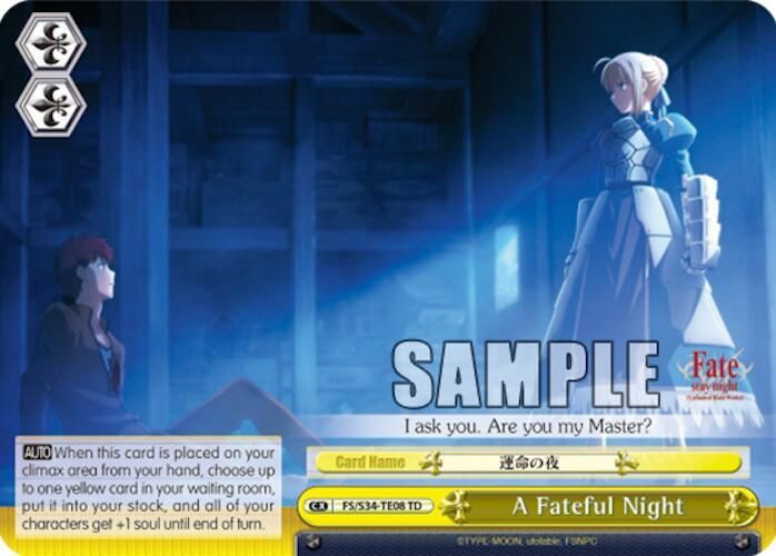 A Fateful Night (TD) - Fate/stay night [Unlimited Blade Works] (FS/S34)