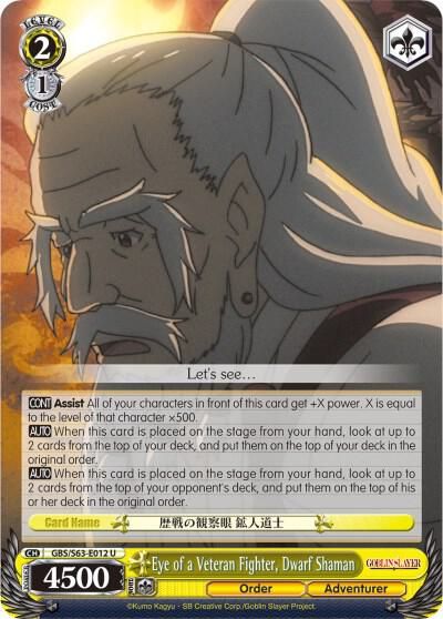 Eye of a Veteran Fighter, Dwarf Shaman - Goblin Slayer (GBS/S63)