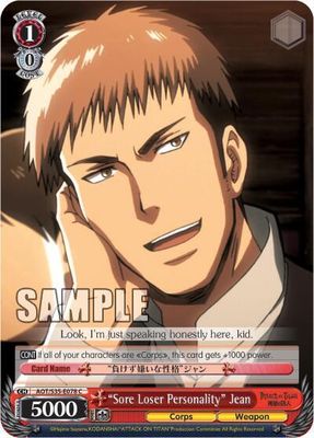 &quot;Sore Loser Personality&quot; Jean - Attack on Titan (AOT/S35)