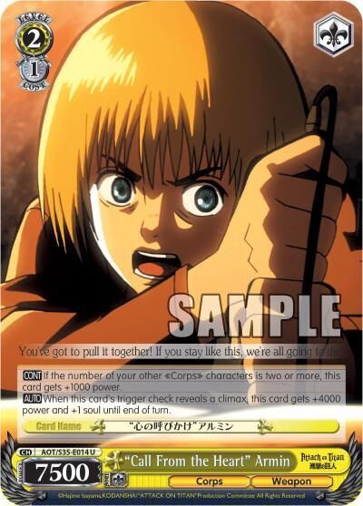 Call From the Heart&quot; Armin - Attack on Titan (AOT/S35)