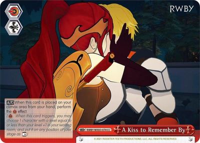 A Kiss to Remember By - RWBY (RWBY/WX03) RWBY