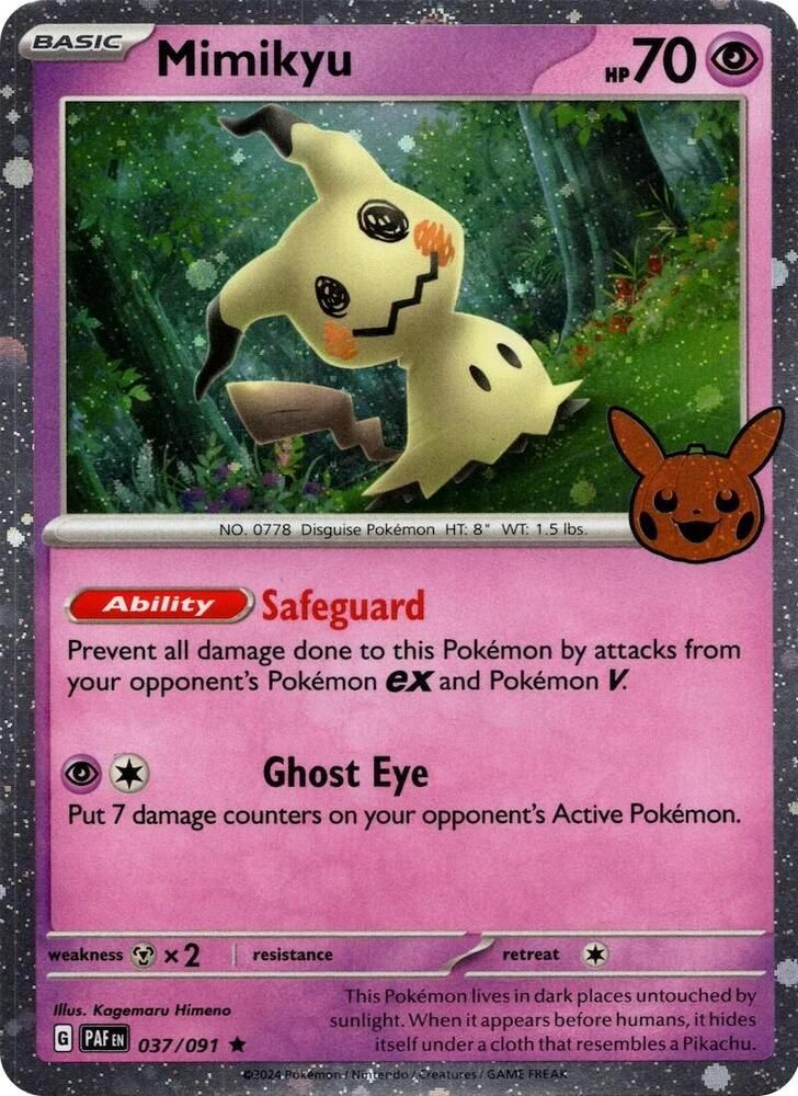 Mimikyu - 037/091 (Cosmos Holo) - Trick or Trade BOOster Bundle 2024 (TTBB24)