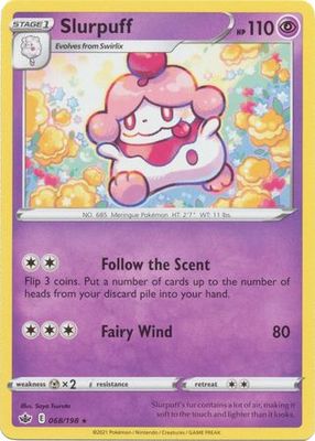 Slurpuff - 068/198 - Rare Sword &amp; Shield: Chilling Reign Singles