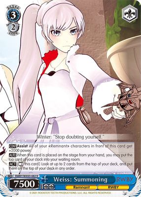 Weiss: Summoning - RWBY (RWBY/WX03) RWBY