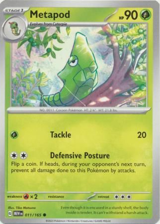 Metapod - 011/165 - Common Scarlet &amp; Violet 151 Singles