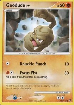 Geodude - 105/147 - Common Platinum: Supreme Victors Singles