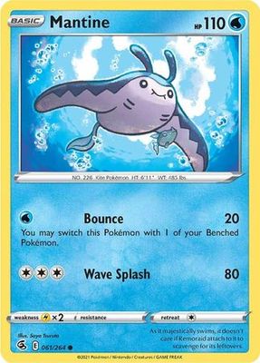 Mantine - 061/264 - Common Sword &amp; Shield: Fusion Strike Singles