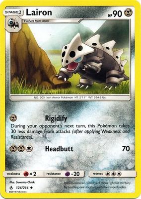 Lairon - 124/214 - Uncommon Sun &amp; Moon: Unbroken Bonds Singles
