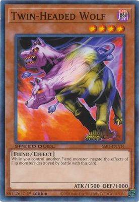 Twin-Headed Wolf - SS05-ENA14 - Common 1st Edition Speed Duel Starter Decks: Twisted Nightmares Singles (espanol)