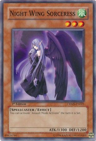 Night Wing Sorceress - CRMS-EN025 - Common 1st Edition Crimson Crisis CRMS 1st Edition Singles