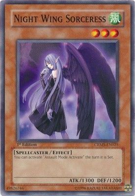 Night Wing Sorceress - CRMS-EN025 - Common 1st Edition Crimson Crisis CRMS 1st Edition Singles
