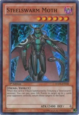 Steelswarm Moth - HA05-EN048 - Super Rare 1st Edition Hidden Arsenal 5 1st Edition Singles