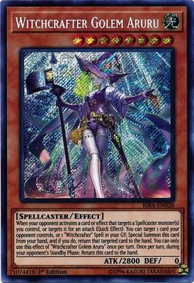 Witchcrafter Golem Aruru - RIRA-EN028 - Secret Rare 1st Edition Rising Rampage [RIRA] 1st Edition Singles