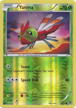 Yanma - 6/114 - Common Reverse Holo XY: Steam Siege Reverse Holo Singles
