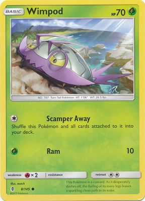 Wimpod - 8/145 - Common Sun &amp; Moon: Guardians Rising Singles