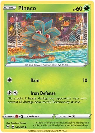 Pineco - 008/185 - Common Sword &amp; Shield: Vivid Voltage Singles