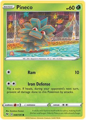 Pineco - 008/185 - Common Sword &amp; Shield: Vivid Voltage Singles