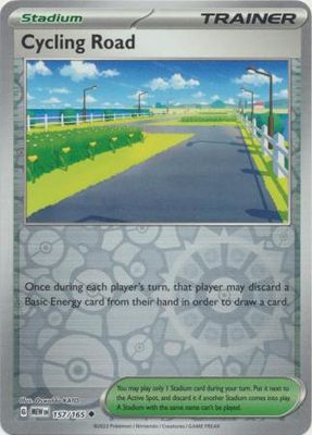 Cycling Road - 157/165 - Uncommon Reverse Holo Scarlet &amp; Violet 151 Reverse Holo Singles