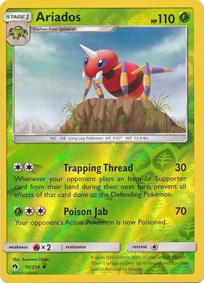 Ariados - 10/214 - Uncommon Reverse Holo Sun &amp; Moon: Lost Thunder Reverse Holo Singles (Español)