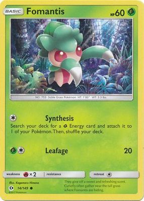 Fomantis - 14/149 - Common Sun &amp; Moon (Base Set) Singles