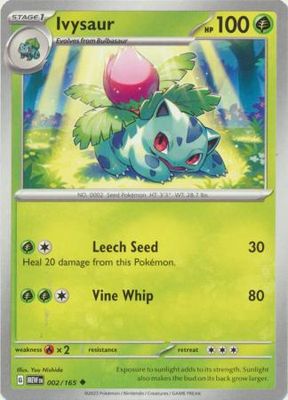 Ivysaur - 002/165 - Uncommon Scarlet &amp; Violet 151 Singles