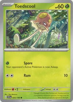 Toedscool - 025/198 - Common Scarlet &amp; Violet (Base Set) Singles