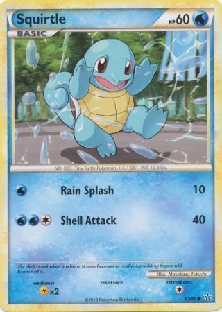 Squirtle - 63/95 - Common HGSS - Unleashed Singles