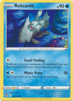 Relicanth - 044/195 - Common Sword &amp; Shield: Silver Tempest Singles