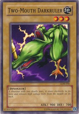 Two-Mouth Darkruler - LOB-030 - Common Unlimited Legend Of Blue Eyes White Dragon [LOB] Unlimited Singles