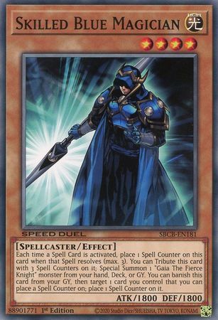 Skilled Blue Magician - SBCB-EN181 - Common 1st Edition Speed Duel Battle City Box 1st Edition Singles