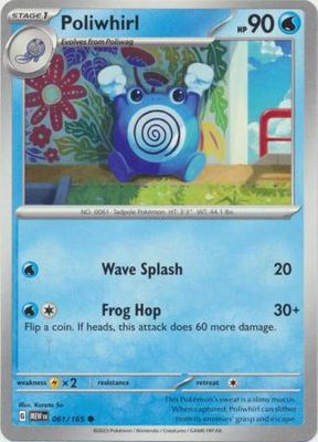 Poliwhirl - 061/165 - Common Scarlet &amp; Violet 151 Singles
