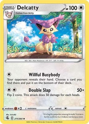 Delcatty - 211/264 - Uncommon Sword &amp; Shield: Fusion Strike Singles
