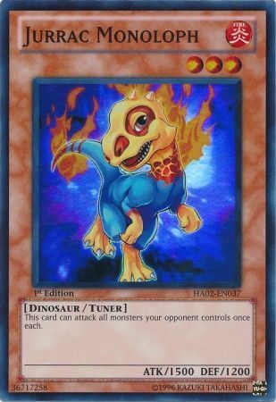 Jurrac Monoloph - HA02-EN037 - Super Rare 1st Edition Hidden Arsenal 2 [HA02] 1st Edition Singles