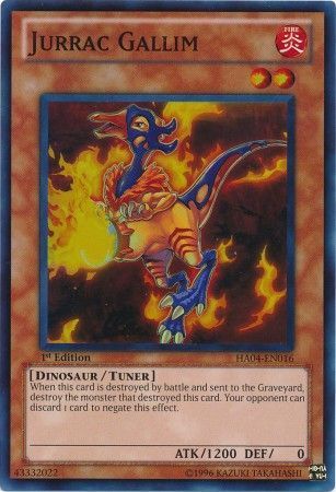 Jurrac Gallim - HA04-EN016 - Super Rare 1st Edition Hidden Arsenal 4: Trishula&#39;s Triumph [HA04] 1st Edition Singles