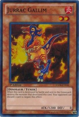 Jurrac Gallim - HA04-EN016 - Super Rare 1st Edition Hidden Arsenal 4: Trishula&#39;s Triumph [HA04] 1st Edition Singles