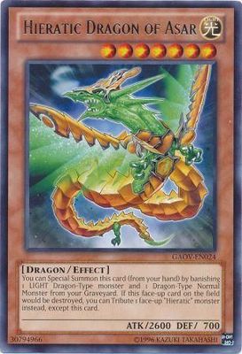 Hieratic Dragon of Asar - GAOV-EN024 - Rare Unlimited Galactic Overlord Unlimited Singles