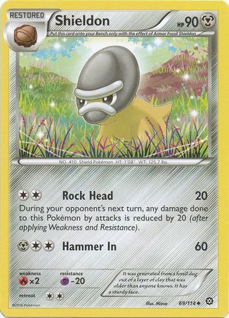 Shieldon - 69/114 - Uncommon XY: Steam Siege Singles