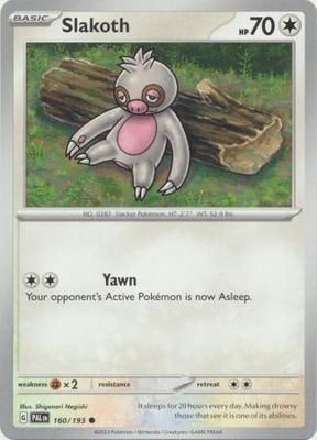 Slakoth - 160/193 - Common Scarlet &amp; Violet: Paldea Evolved Singles