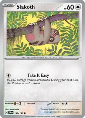 Slakoth - 145/191 - Common Scarlet &amp; Violet: Surging Sparks Singles
